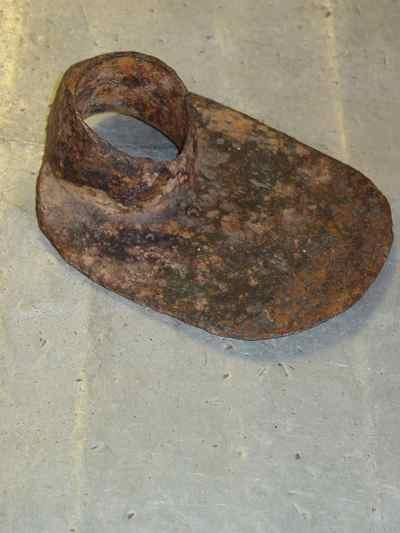 Pair of Antique Hand Forged Iron Hoe Heads
