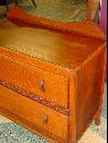 English Vintage 2 Drawer 1/4 Sawn Tiger Oak Chest of Drawers