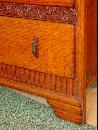 English Vintage 2 Drawer 1/4 Sawn Tiger Oak Chest of Drawers