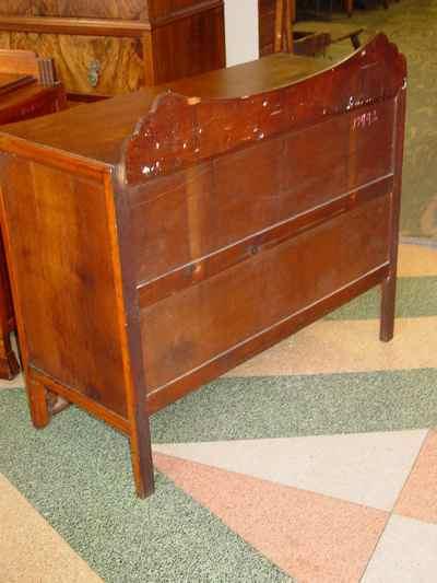 English Vintage 2 Drawer 1/4 Sawn Tiger Oak Chest of Drawers