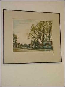 Au Bout Du Villa Signed & Numbered Roger Hebbelinck Etching