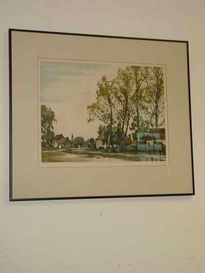Au Bout Du Villa Signed & Numbered Roger Hebbelinck Etching