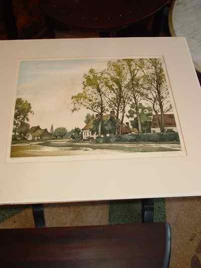 Au Bout Du Villa Signed & Numbered Roger Hebbelinck Etching