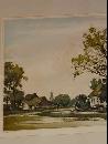 Au Bout Du Villa Signed & Numbered Roger Hebbelinck Etching