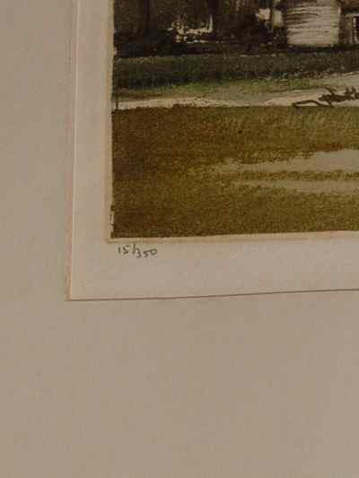 Au Bout Du Villa Signed & Numbered Roger Hebbelinck Etching