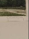 Au Bout Du Villa Signed & Numbered Roger Hebbelinck Etching