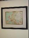 Framed Antique European Map