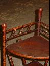 Antique Victorian Bamboo Three Tiered Corner Shelf