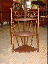 Antique Victorian Bamboo Three Tiered Corner Shelf