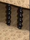 Antique Victorian Ebonized Mahogany Barley Twist Slipper Chair