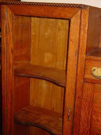 Antique Solid 1/4 Sawn Tiger Oak Combination Bookcase Desk
