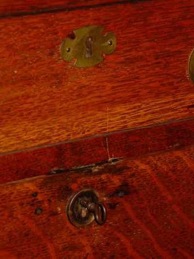 Antique Solid 1/4 Sawn Tiger Oak Combination Bookcase Desk