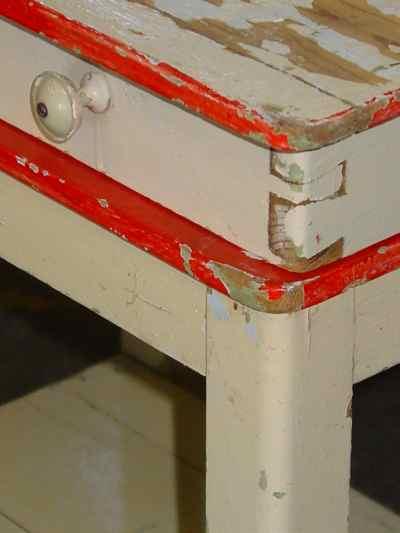German Vintage FlipTop Painted Solid Pine Washstand