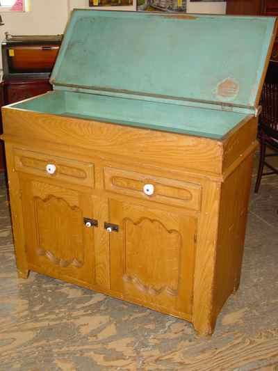 German Antique Solid Pine Dry Sink