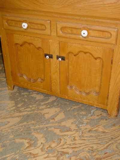 German Antique Solid Pine Dry Sink