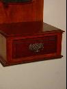 English Antique Solid Walnut Wall Hanging Shaving Mirror