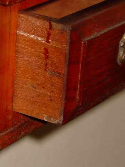 English Antique Solid Walnut Wall Hanging Shaving Mirror