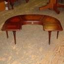 Cowen Mahogany Leather Top Coffee Table With Drop Leaf Extensions
