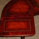 Cowen Mahogany Leather Top Coffee Table With Drop Leaf Extensions