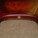 Cowen Mahogany Leather Top Coffee Table With Drop Leaf Extensions