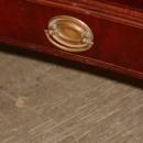 Cowen Mahogany Leather Top Coffee Table With Drop Leaf Extensions