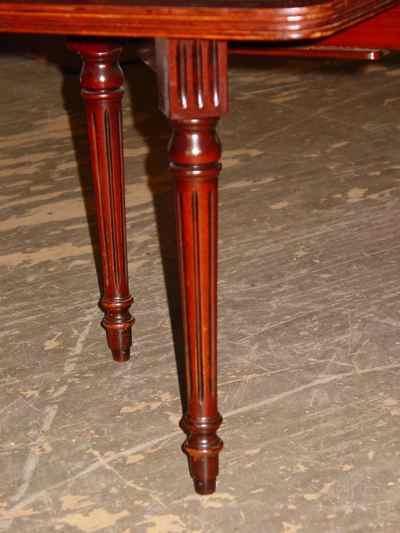 Cowen Mahogany Leather Top Coffee Table With Drop Leaf Extensions