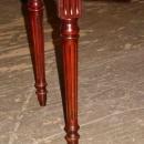 Cowen Mahogany Leather Top Coffee Table With Drop Leaf Extensions