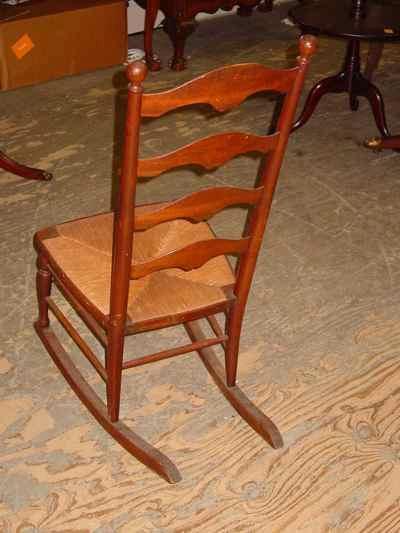 Antique Solid Cherry Ladder Back Rocker