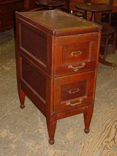 Antique Solid Mahogany File Cabinet