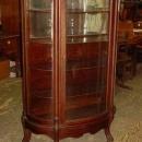 Antique Solid 1/4 Sawn Tiger Oak Bowfront Claw Foot China Cabinet