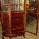Antique Solid 1/4 Sawn Tiger Oak Bowfront Claw Foot China Cabinet
