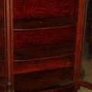 Antique Solid 1/4 Sawn Tiger Oak Bowfront Claw Foot China Cabinet