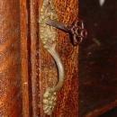 Antique Solid 1/4 Sawn Tiger Oak Bowfront Claw Foot China Cabinet
