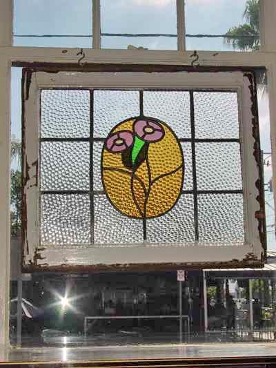 Duo Purple Rose Antique Stained Glass