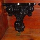 Pair of Solid Mahogany Black Painted Wall Sconces