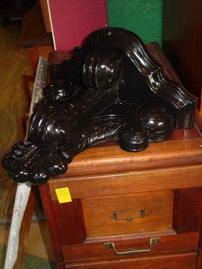 Pair of Solid Mahogany Black Painted Wall Sconces