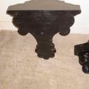 Pair of Solid Mahogany Black Painted Wall Sconces