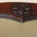 Walnut Framed Mirror with Applied Carving