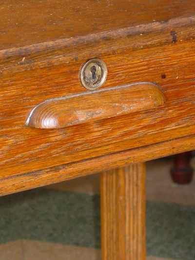Antique Solid Oak Plantation Desk