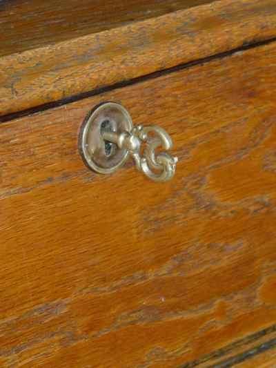 Antique Solid Oak Plantation Desk
