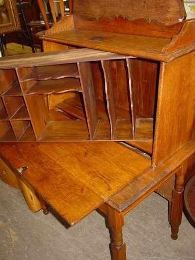 Antique Solid Oak Plantation Desk