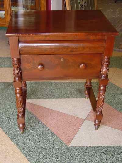 Antique Victorian Empire Mahogany Side Table