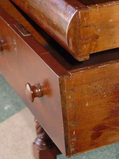 Antique Victorian Empire Mahogany Side Table