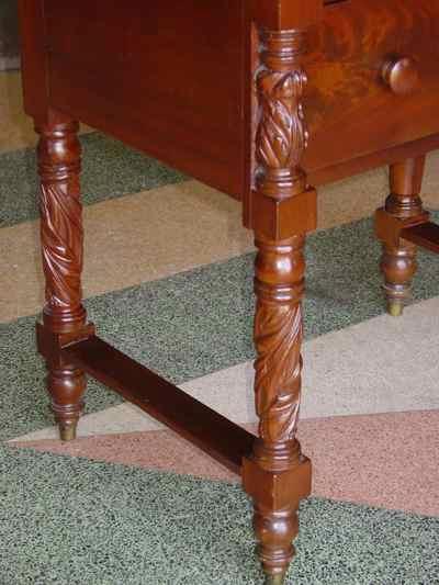 Antique Victorian Empire Mahogany Side Table