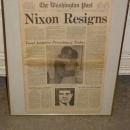 Framed Original Nixon Resigns Newspaper