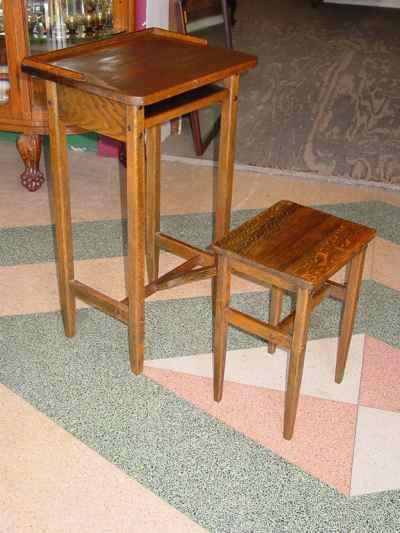H. T. Cushman Manufacturing Company Antique Solid 1/4 Sawn Oak Telephone Stand