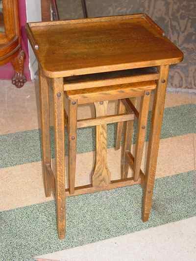 H. T. Cushman Manufacturing Company Antique Solid 1/4 Sawn Oak Telephone Stand