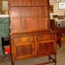 English Barley Twist 1/4 Sawn Tiger Oak Welsh Dresser