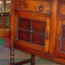 English Barley Twist 1/4 Sawn Tiger Oak Welsh Dresser