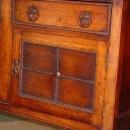 English Barley Twist 1/4 Sawn Tiger Oak Welsh Dresser